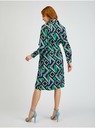 Orsay Zeleno-crna ženska haljina na preklop s uzorkom ORSAY