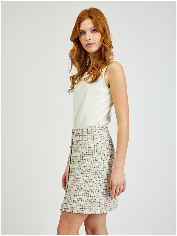 Orsay Bež ženska suknja od tvida ORSAY