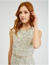 Orsay Krem ženska haljina s uzorkom i remenom ORSAY