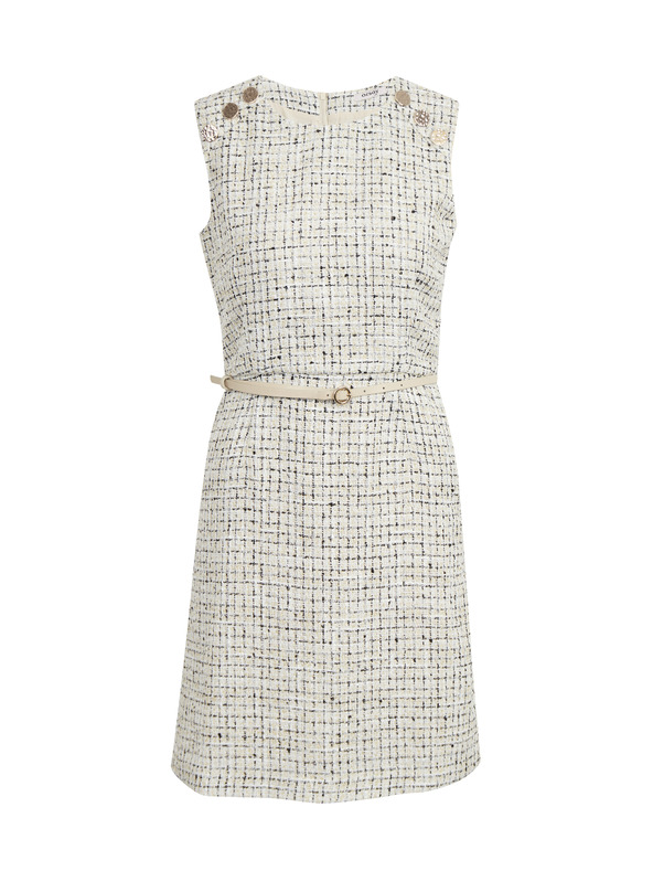 Orsay Krem ženska haljina s uzorkom i remenom ORSAY