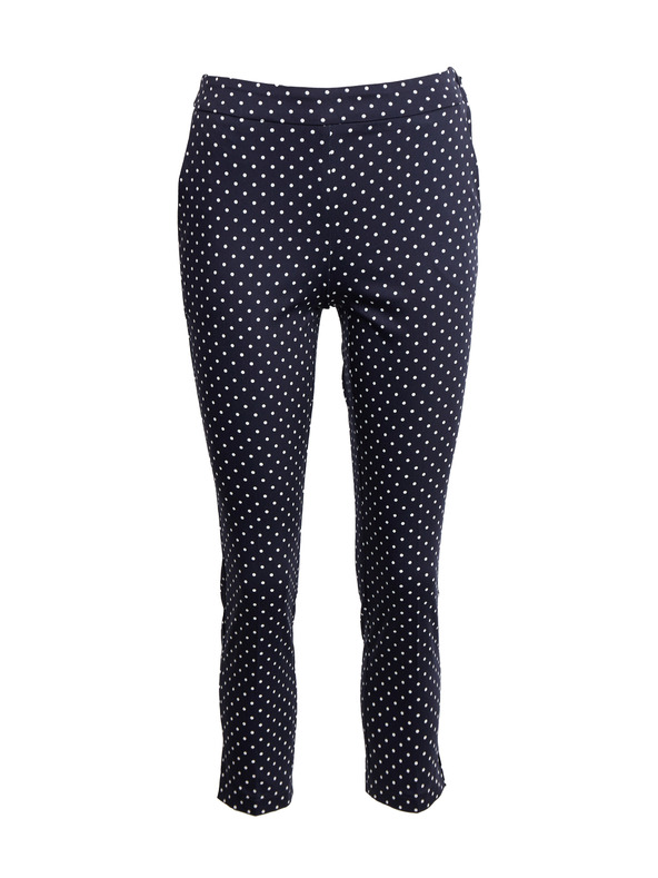 Orsay Tamnoplave ženske hlače tričetvrt dužine na točkice ORSAY