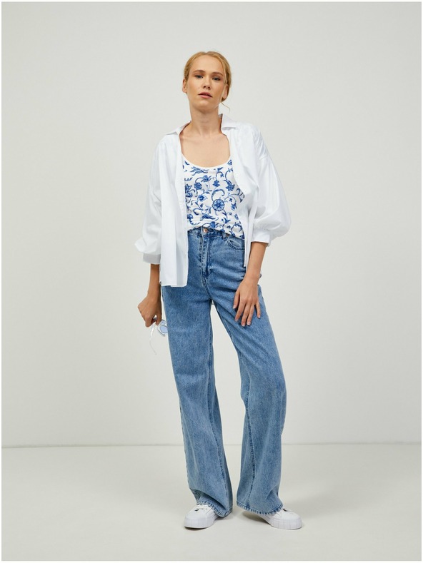 Orsay Plavo-bijela majica s uzorkom ORSAY