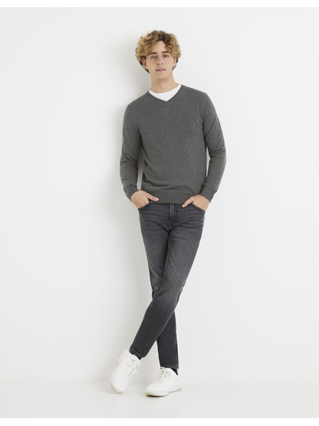 Celio Sivi džemper Celio Veviflex