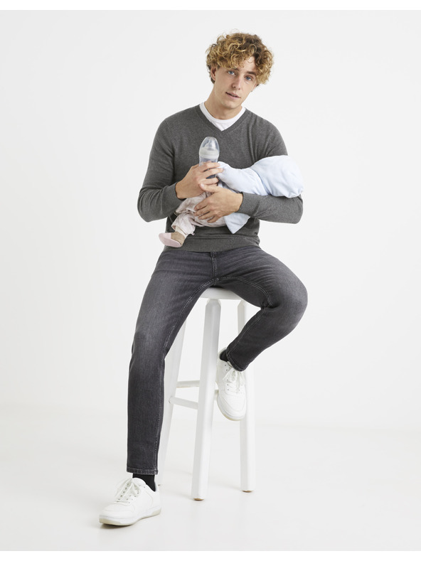 Celio Sivi džemper Celio Veviflex