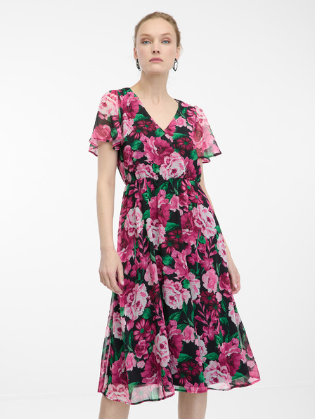 Orsay Crno-ružičasta ženska haljina cvjetnog uzorka ORSAY