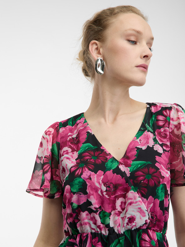Orsay Crno-ružičasta ženska haljina cvjetnog uzorka ORSAY