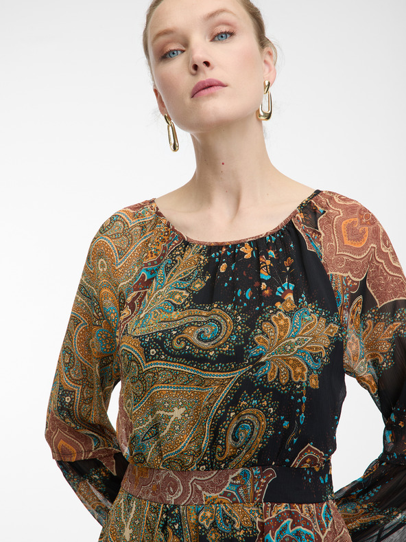 Orsay Crno-smeđa ženska haljina s uzorkom ORSAY