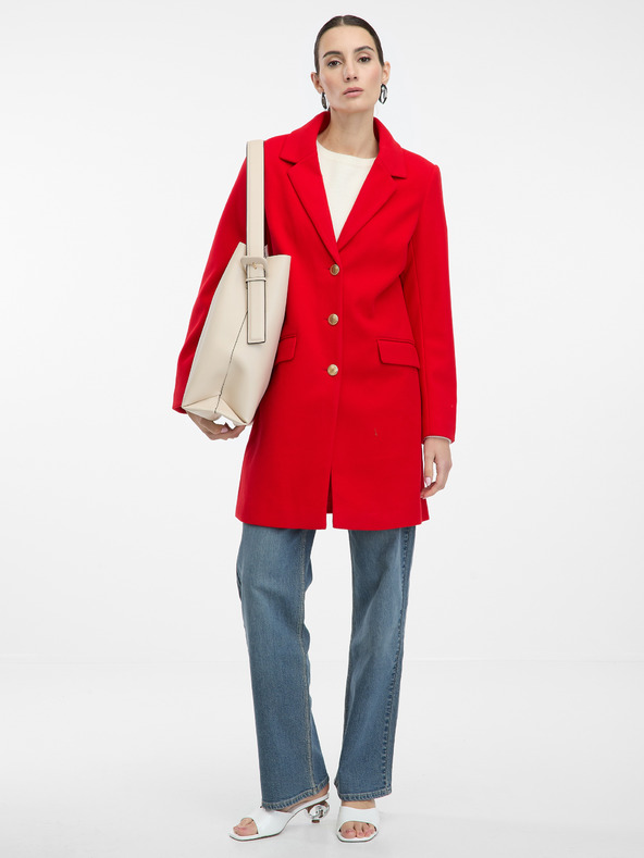 Orsay Crveni ženski kaput ORSAY