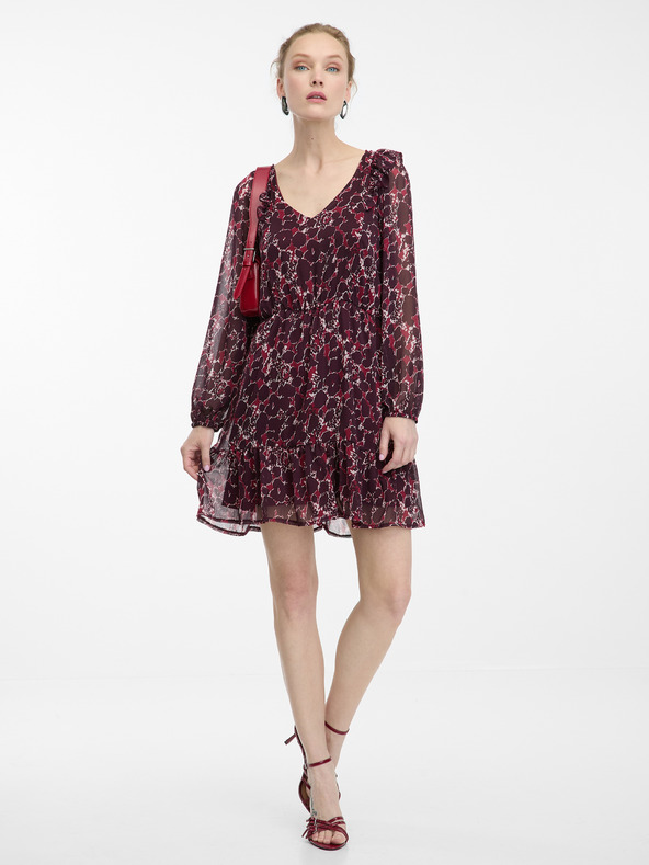Orsay Ženska haljina boje vina s uzorkom ORSAY