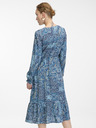 Orsay Plava ženska haljina srednje duljine s uzorkom ORSAY