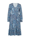 Orsay Plava ženska haljina srednje duljine s uzorkom ORSAY