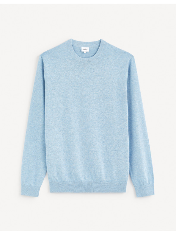 Celio Svijetloplavi muški base džemper Celio Decoton