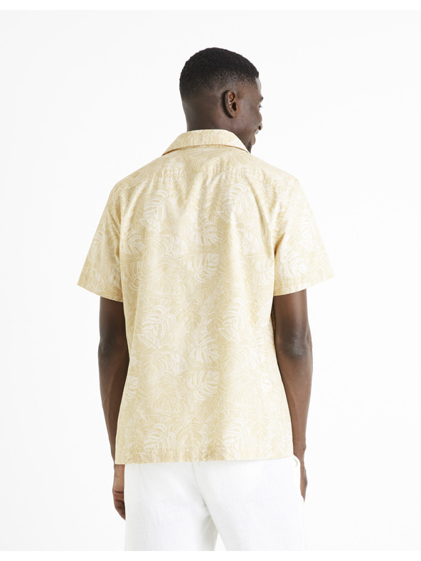 Celio Bež muška košulja s uzorkom Celio Daprinti