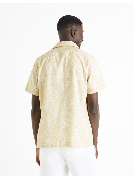 Celio Bež muška košulja s uzorkom Celio Daprinti