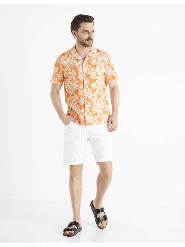 Celio Celio Dafleuris narančasta muška cvjetna košulja