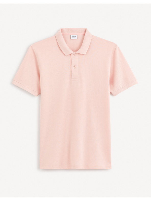 Celio Svijetlo ružičasta muška base polo majica Celio Teone