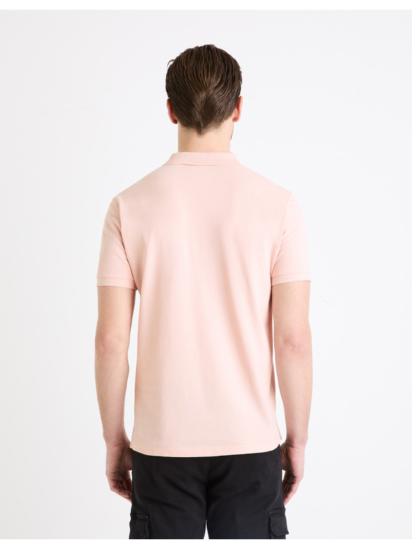 Celio Svijetlo ružičasta muška base polo majica Celio Teone