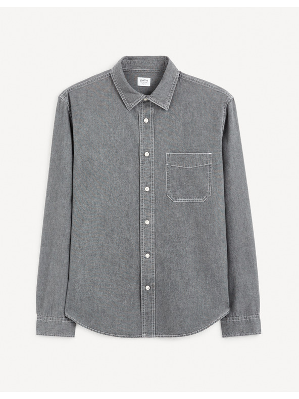 Celio Celio Gagusti siva muška traper košulja1