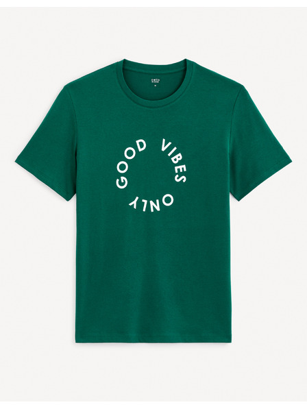 Celio Tamno zelena muška majica Celio Gecircu