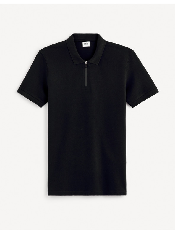 Celio Crna muška base polo majica Celio Gebenoit