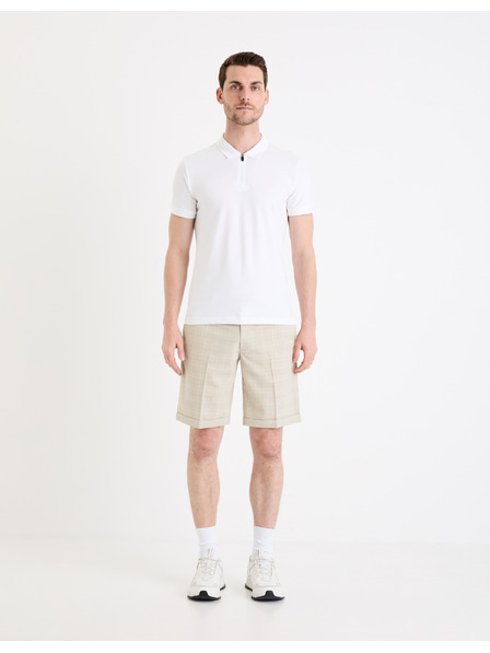 Celio Bijela muška base polo majica Celio Gebenoit