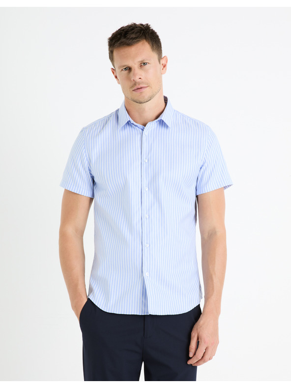 Celio Celio Fasanuremc svjetloplava prugasta košulja za muškarce