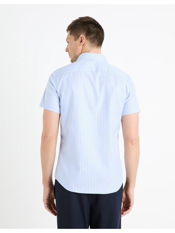 Celio Celio Fasanuremc svjetloplava prugasta košulja za muškarce