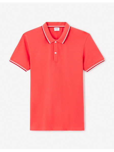 Celio Crvena muška polo majica Celio Decolrayeb