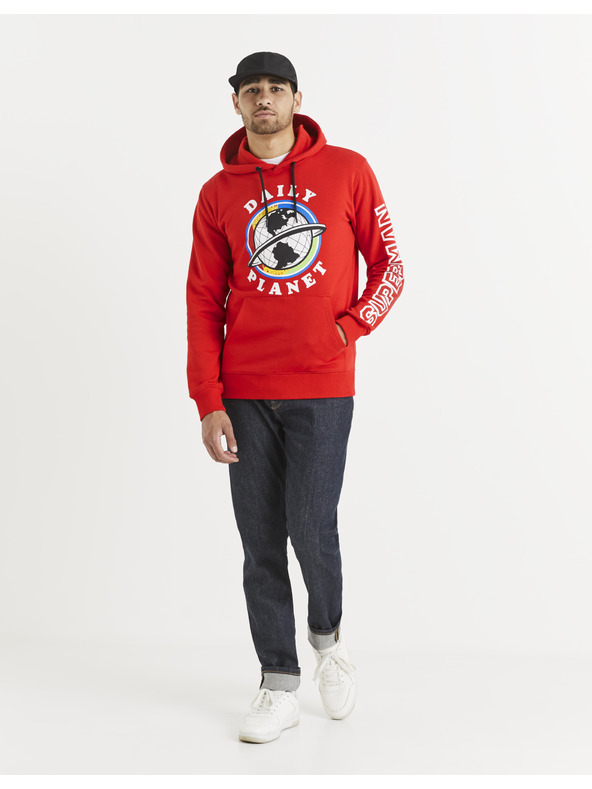 Celio Crvena muška majica s printom Celio Lvemansw