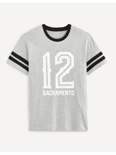 Celio Svijetlo siva muška majica s Celio printom