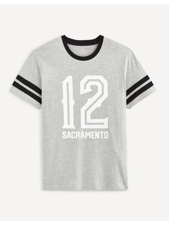 Celio Svijetlo siva muška majica s Celio printom