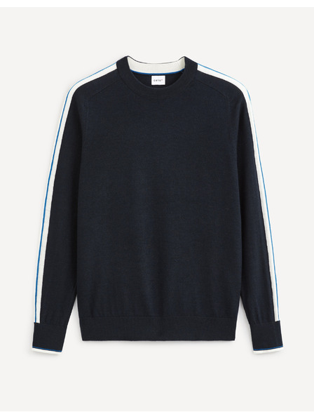 Celio Tamnoplavi džemper s primjesama Celio Veritas vune