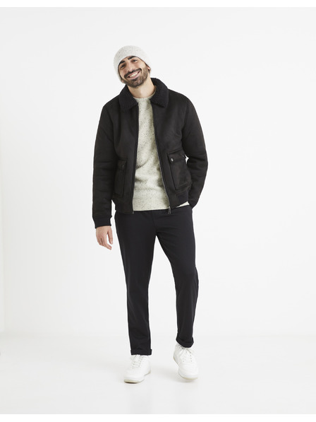 Celio Crna jakna od umjetnog krzna Celio Vutoronto