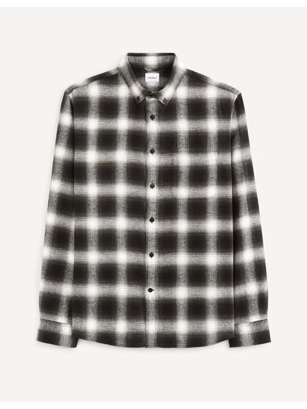 Celio Celio Vaflaca Tamno smeđa karirana košulja