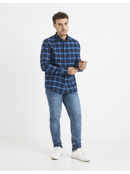 Celio Celio Vaflaca tamnoplava kockasta košulja