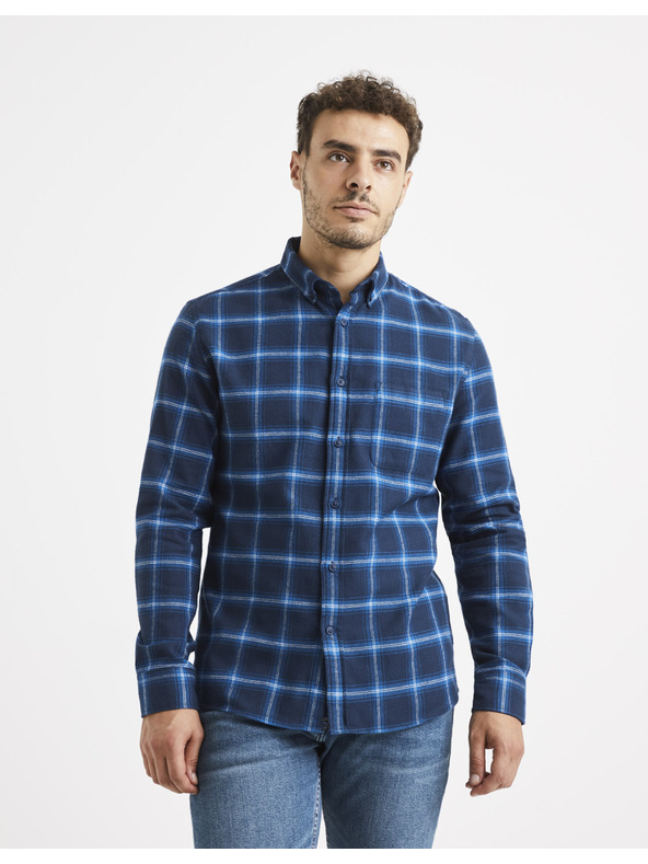 Celio Celio Vaflaca tamnoplava kockasta košulja