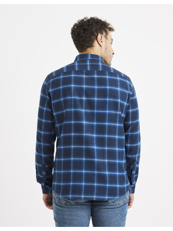 Celio Celio Vaflaca tamnoplava kockasta košulja