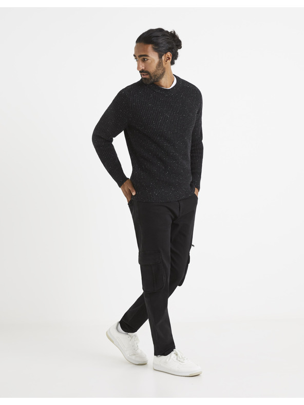 Celio Crni muški Celio tigrasti pulover