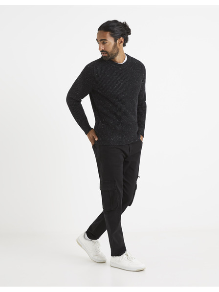 Celio Crni muški Celio tigrasti pulover