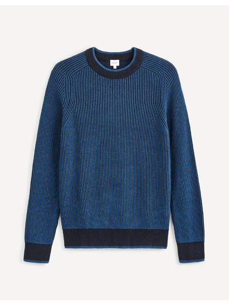 Celio Crno-plavi muški džemper sa dodatkom Celio vune