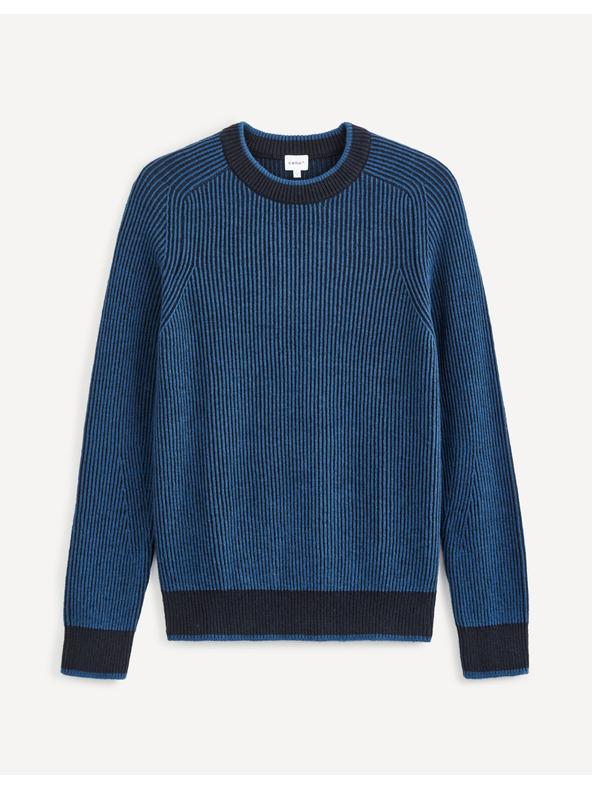 Celio Crno-plavi muški džemper sa dodatkom Celio vune