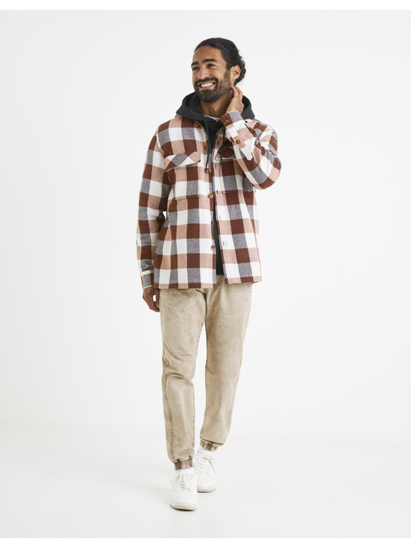 Celio Bež muške tigraste hlače Celio