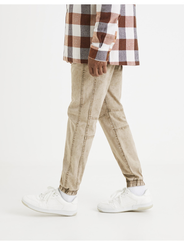 Celio Bež muške tigraste hlače Celio