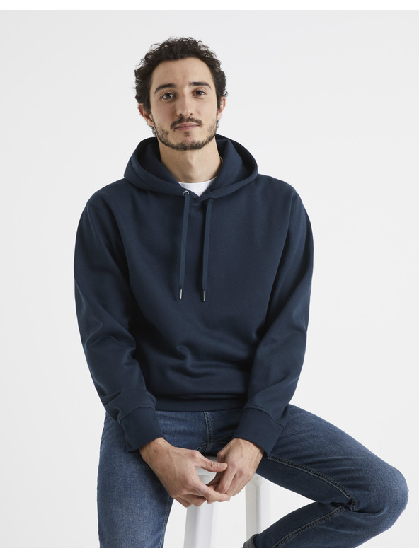 Celio Celio Vesix tamnoplava muška majica s kapuljačom