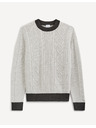 Celio Svijetlo sivi muški Celio pulover s uzorkom