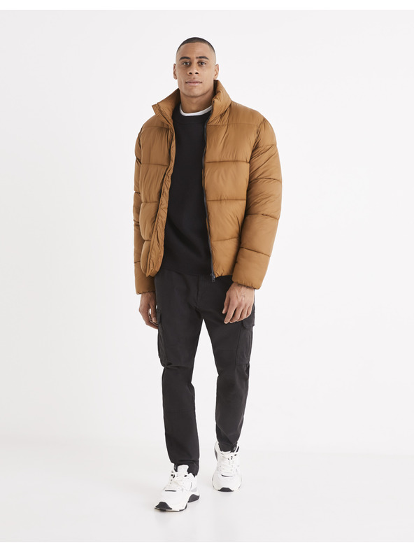 Celio Smeđa muška prošivena zimska jakna Celio Vusun