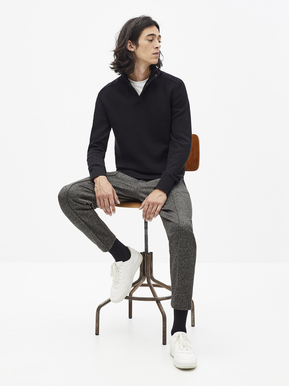 Celio Crni muški pulover s uspravnom kragnom Celio Serome
