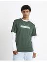 Celio Tamnozelena muška majica kratkih rukava Celio Cefasto