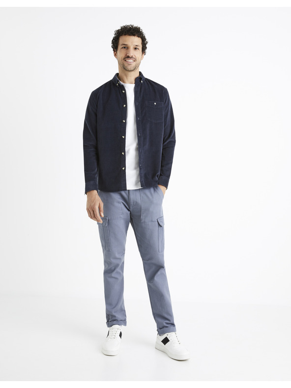 Celio Celio Carduroys tamnoplava košulja od samta za muškarce