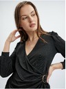 Orsay Crna ženska bluza na preklop ORSAY